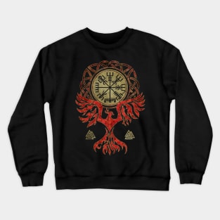 Vegvisir and Phoenix bird Crewneck Sweatshirt